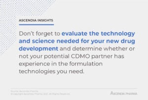 Ascendia: CDMO Selection Criteria - Insights 