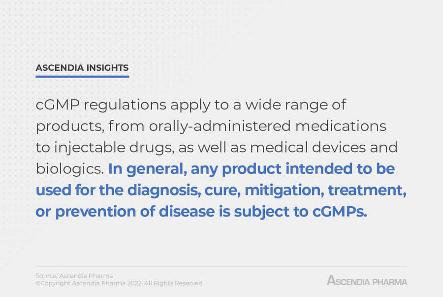 cGMP Manufacturing in the Pharmaceutical Industry
