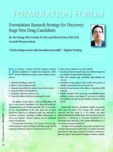 Drug Development & Delivery March 2019 column