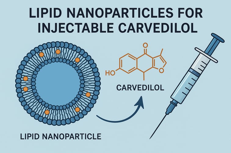 Lipid Nanoparticles for Injectable Carvedilol
